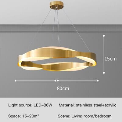 OrionRing Pendant Light With Adjustable Length And Three Color Dimming