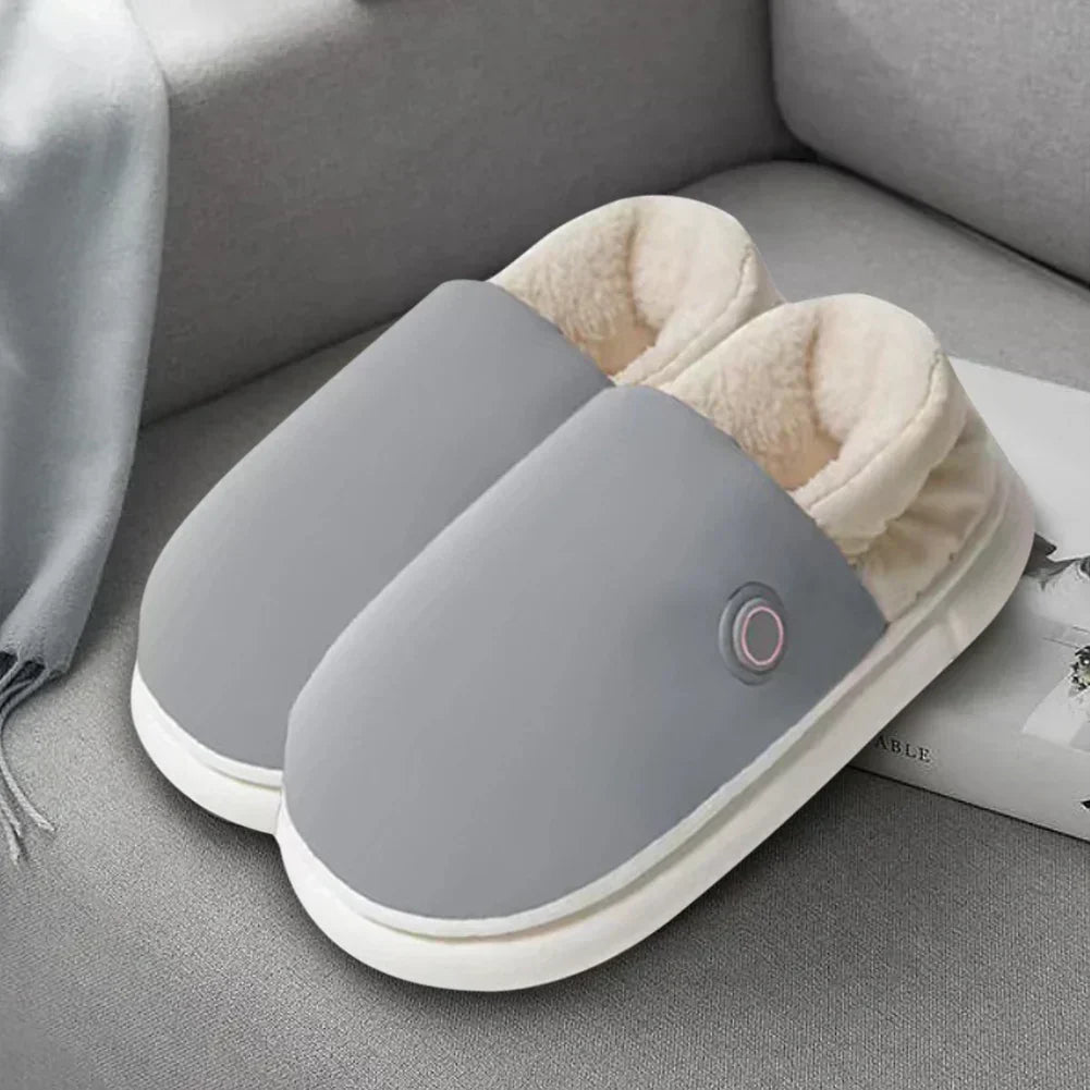 CozyStride Thick Heated Slippers with 3 Heat Levels at Home
