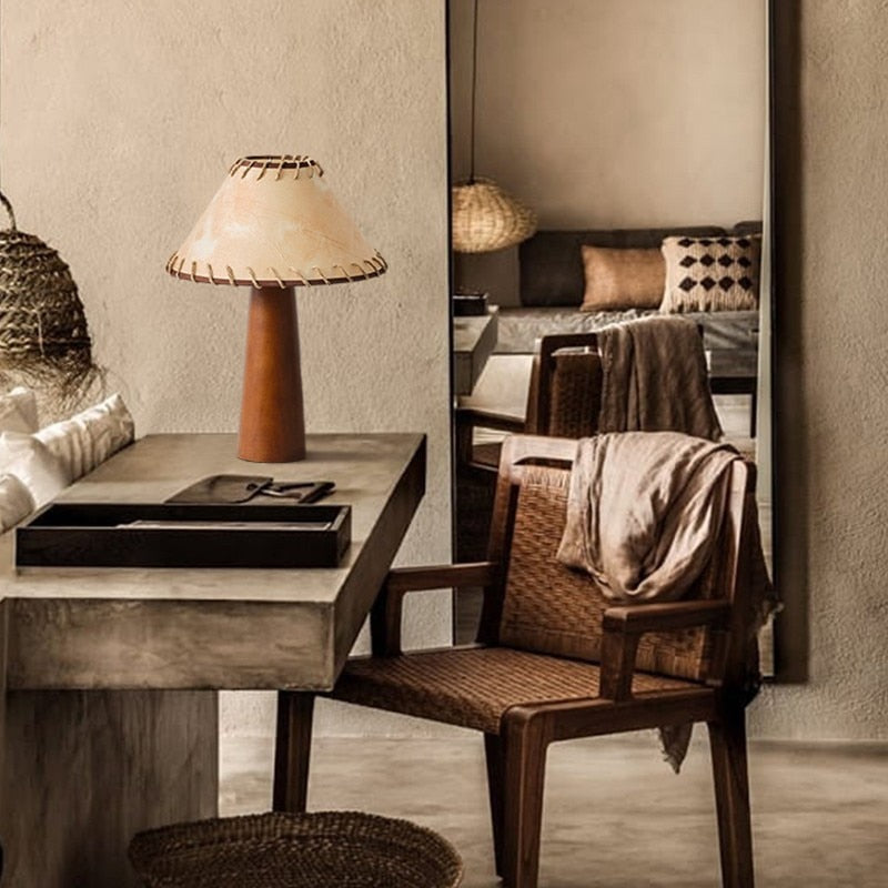 Asteri Wooden LED Table Lamp With Wabi Sabi Warm Glow
