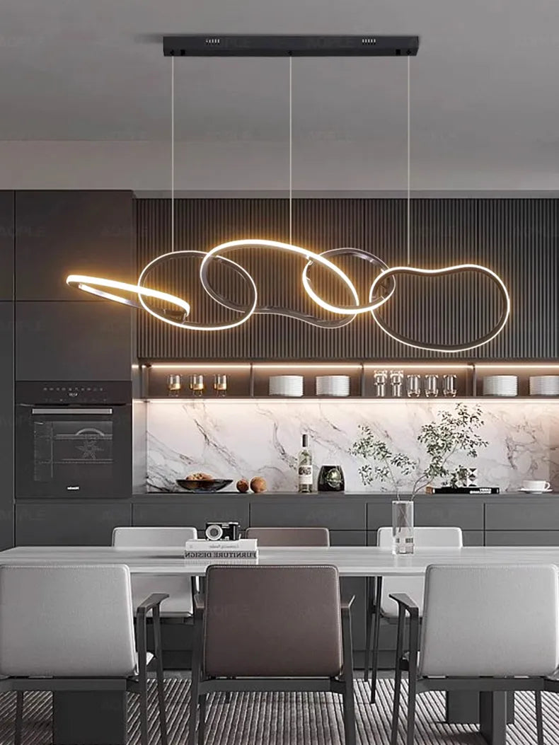 Contemporary Cord Pendant Lights With Dimmable Remote Or Touch Control