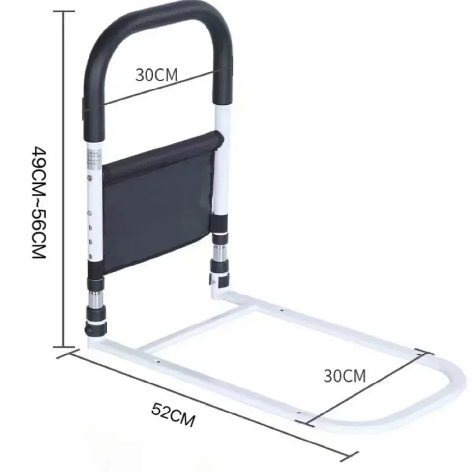 Adjustable Bed Rail With Side Handrail For Safe Elderly Mobility