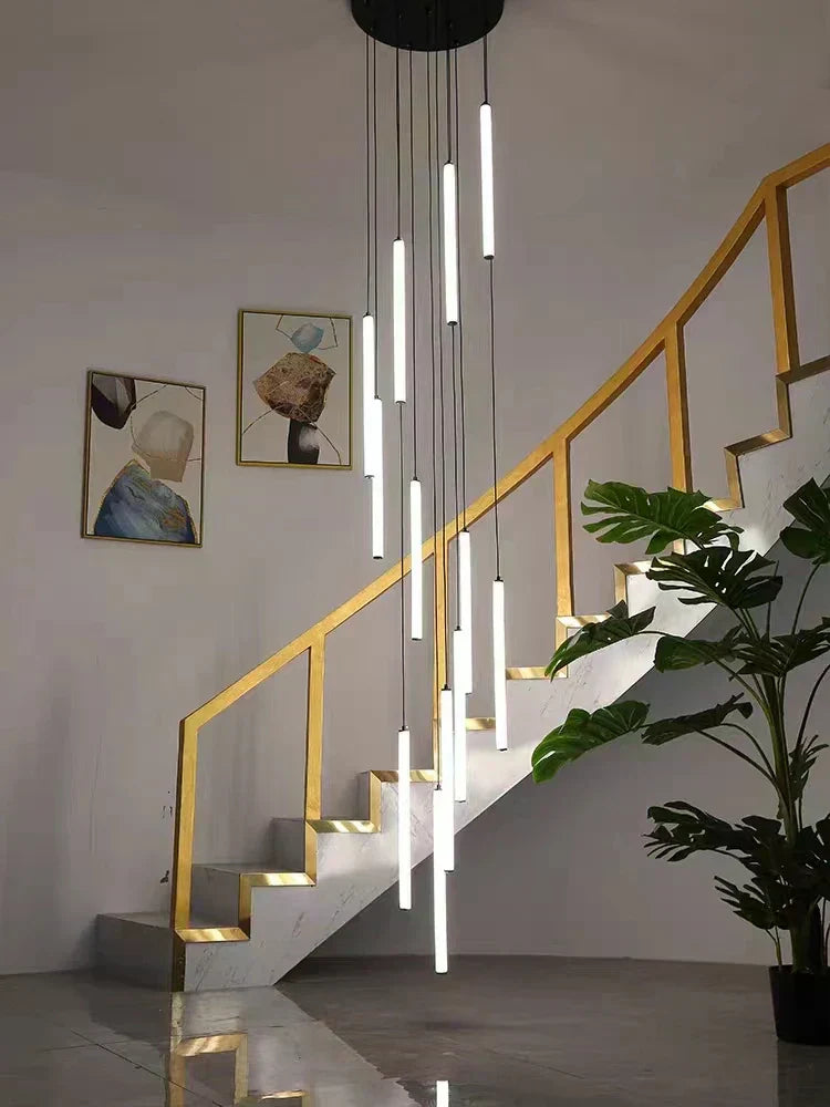 Lyra Staircase LED Chandelier for Modern Homes and Spaces