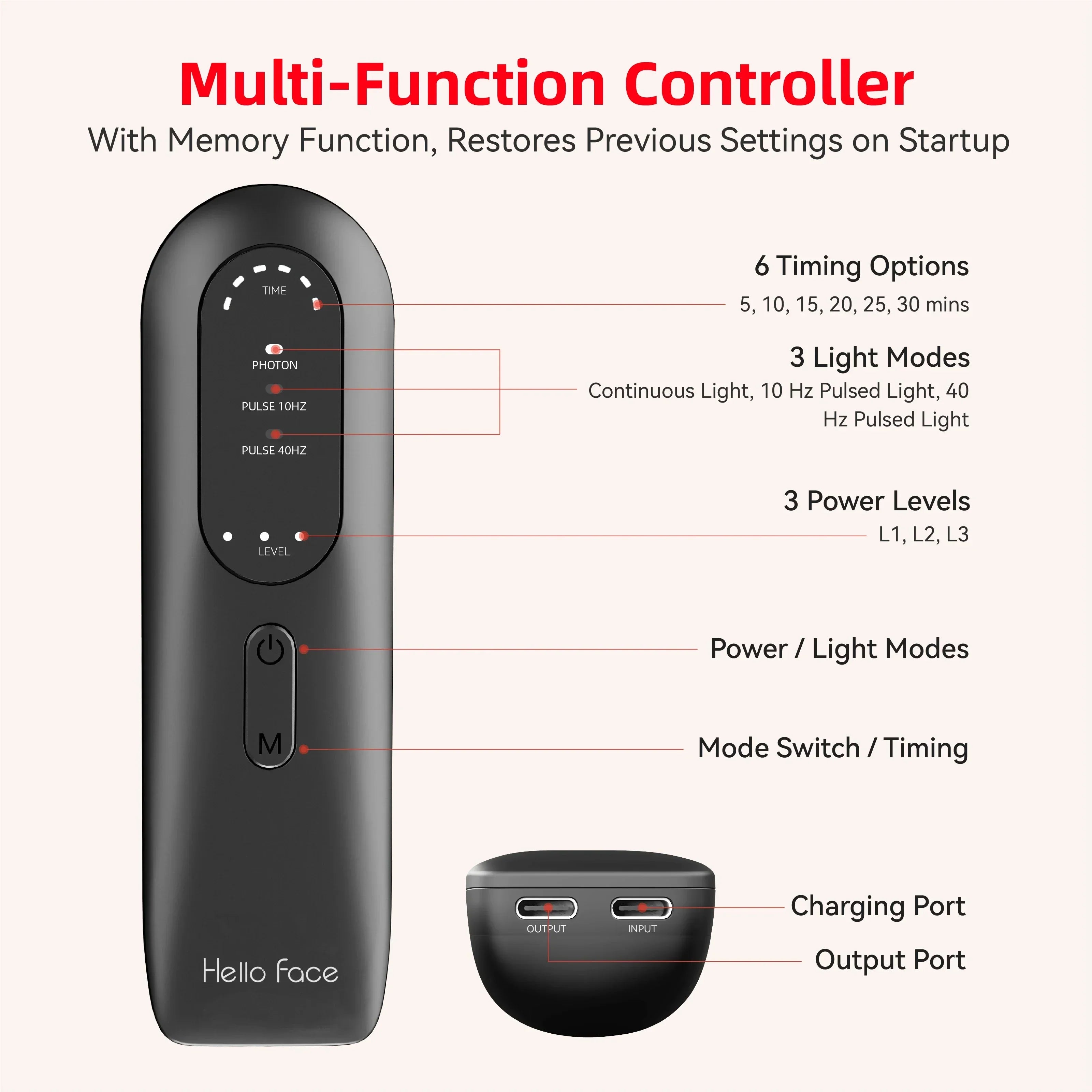 Hands Free Portable Neck Wearable Red Light Therapy Device