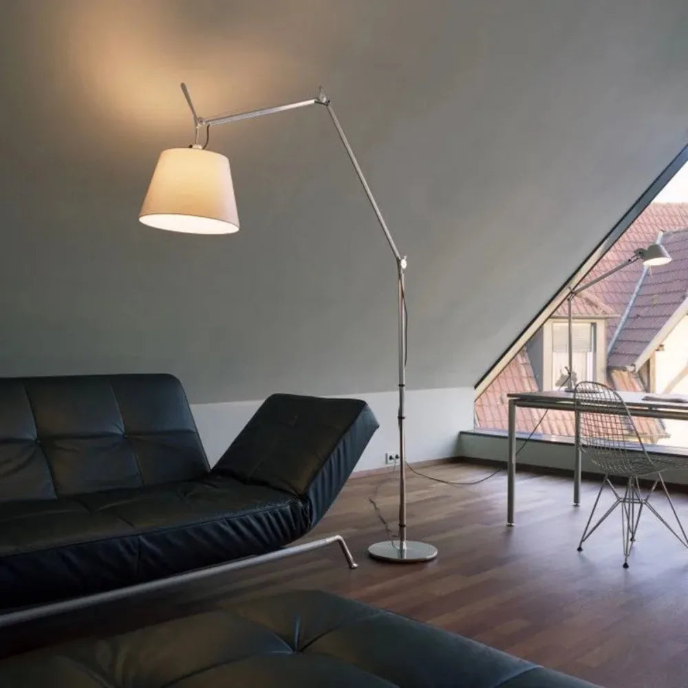 Auralis Long-Arm Floor Lamp in Korean-Scandi Style