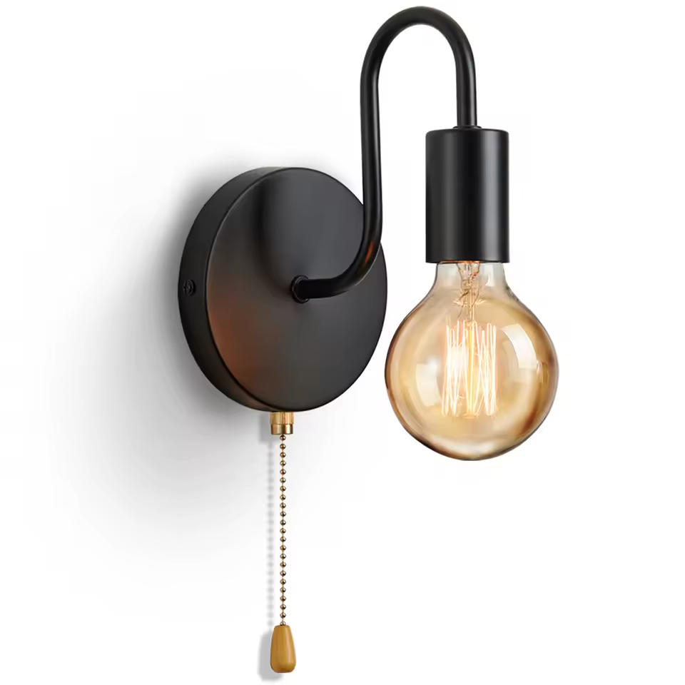 راونا | چراغ دیواری مدرن از آهن سیاه