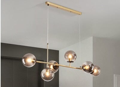 Kora Glas-Kugel-Kronleuchter in Gold- oder Schwarz-Finish