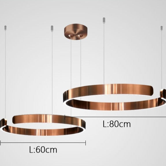 لوستر دایره‌ای LED الارا فلزی برای خانه لوکس مدرن