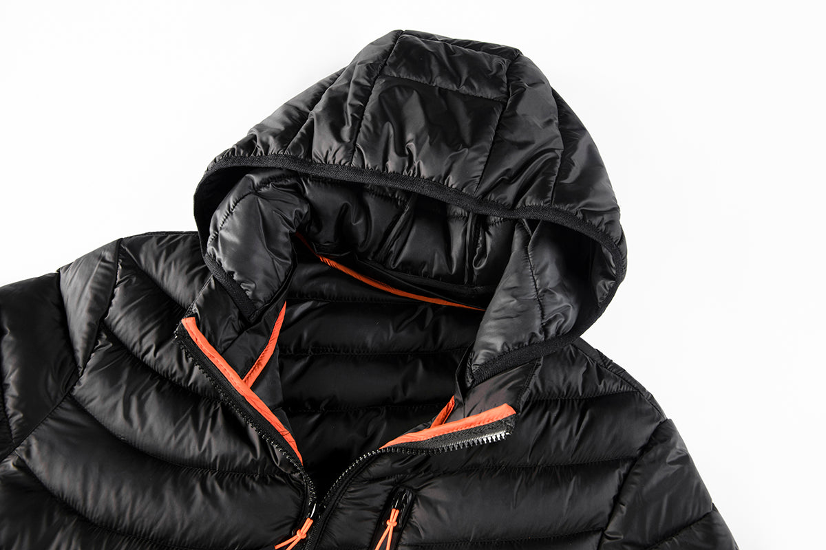 Nordfell Men's Cotton Padded Hooded Windbreaker Jacket for Autumn and Winter