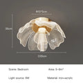 LumaFlora Golden Flower LED Ceiling Light for Bedroom
