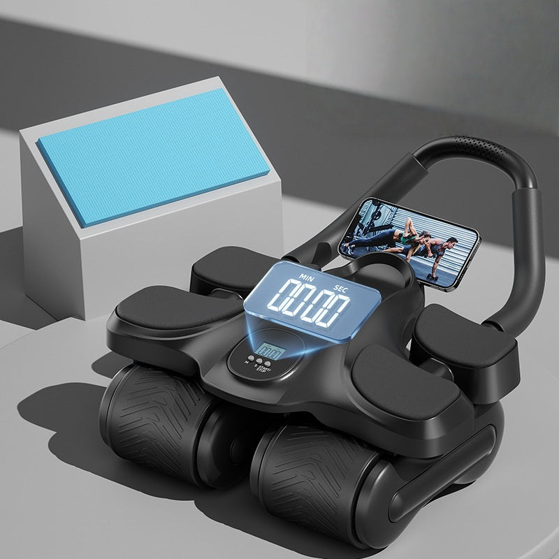 AeroFlex Four-Wheel Automatic Rebound Ab Trainer For Home Fitness