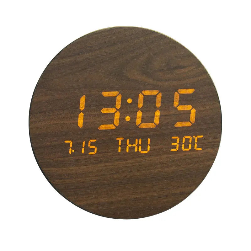 Orologio da Scrivania in Legno SylvaClock con Display LED e Sveglia