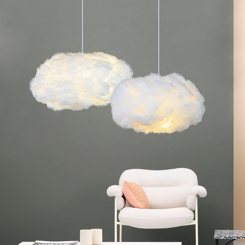 Cirrus Cloud Cotton taklampe med diffusert varmt lys