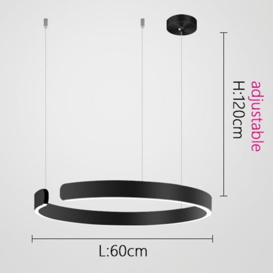 لوستر دایره‌ای LED الارا فلزی برای خانه لوکس مدرن