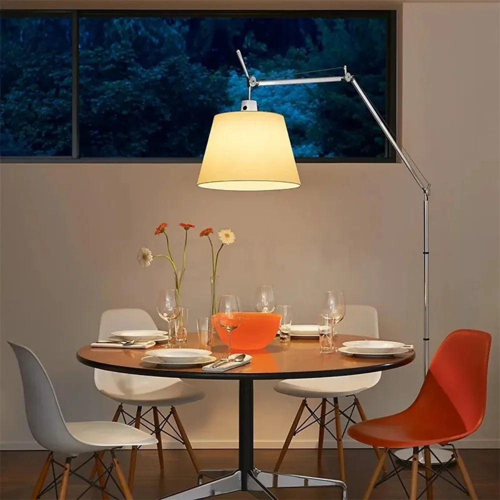Auralis Long-Arm Floor Lamp in Korean-Scandi Style