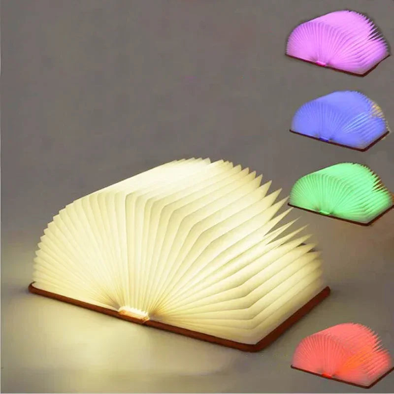 QuillView Foldable Book Lamp Elegant Reading Decor Light