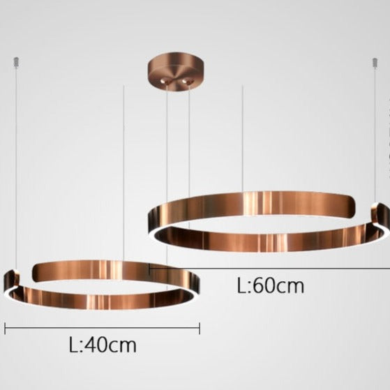 لوستر دایره‌ای LED الارا فلزی برای خانه لوکس مدرن