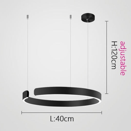 لوستر دایره‌ای LED الارا فلزی برای خانه لوکس مدرن