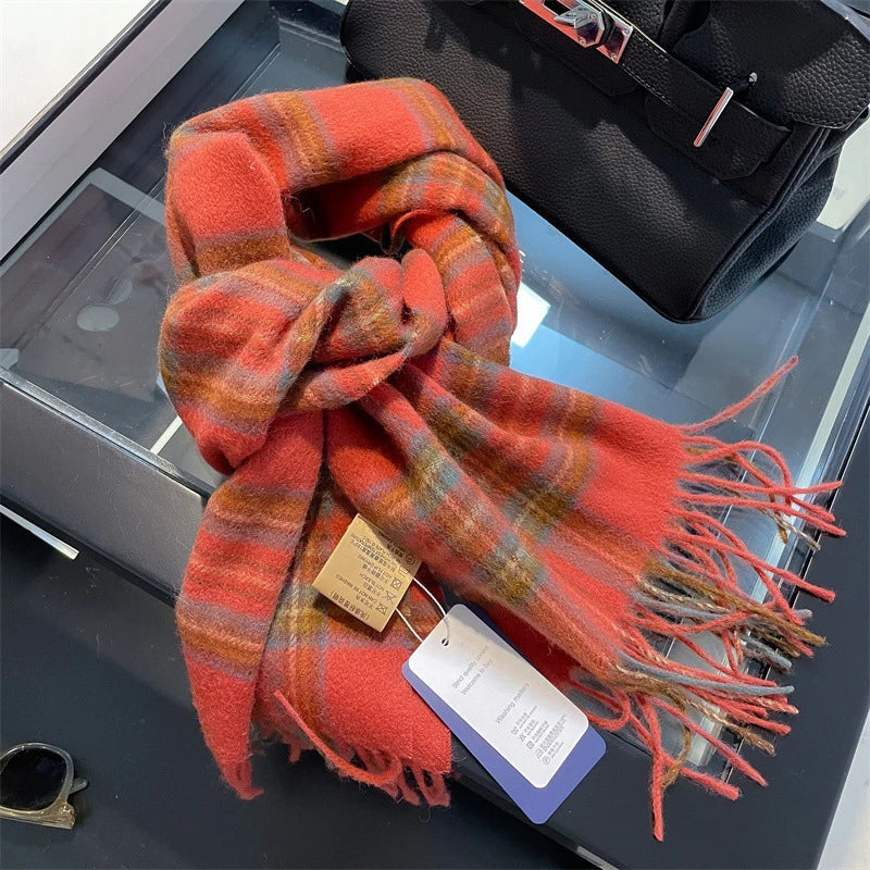 Elina 100% vlněná zimní šála – luxusní teplý šál a pléd pro ženy
