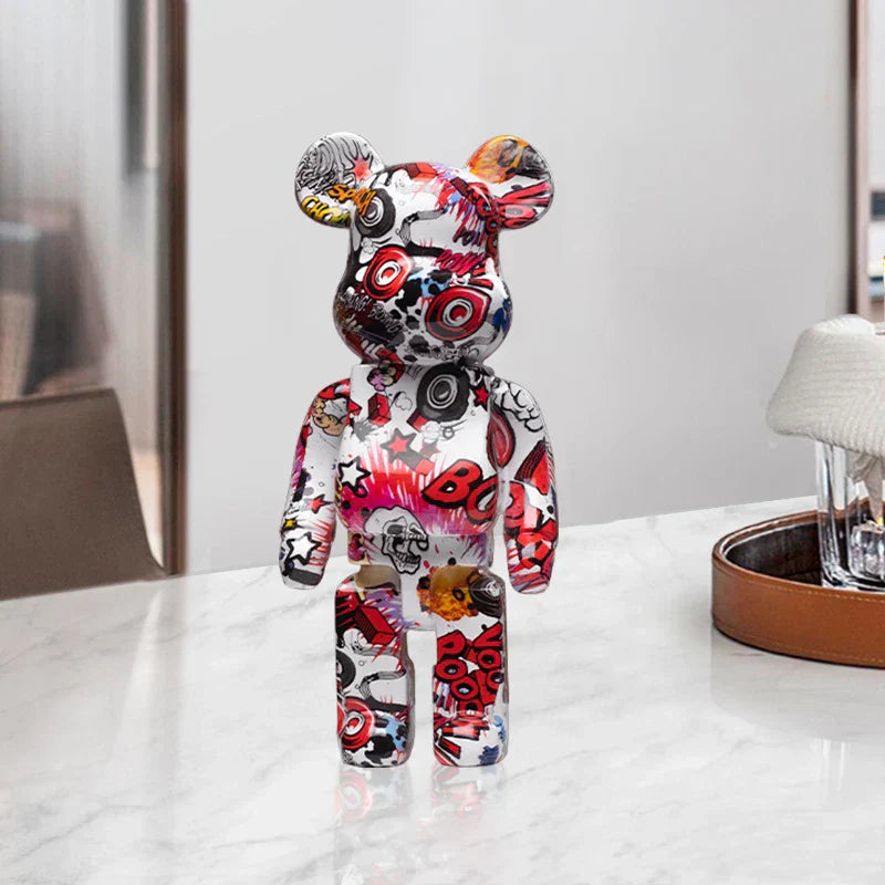 CityCub Graffiti Bärenfigur mit Ablageplatte Dekor