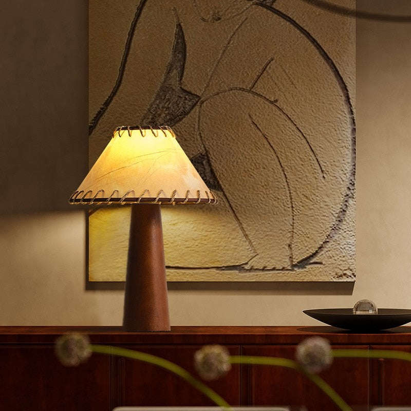 Asteri Wooden LED Table Lamp With Wabi Sabi Warm Glow