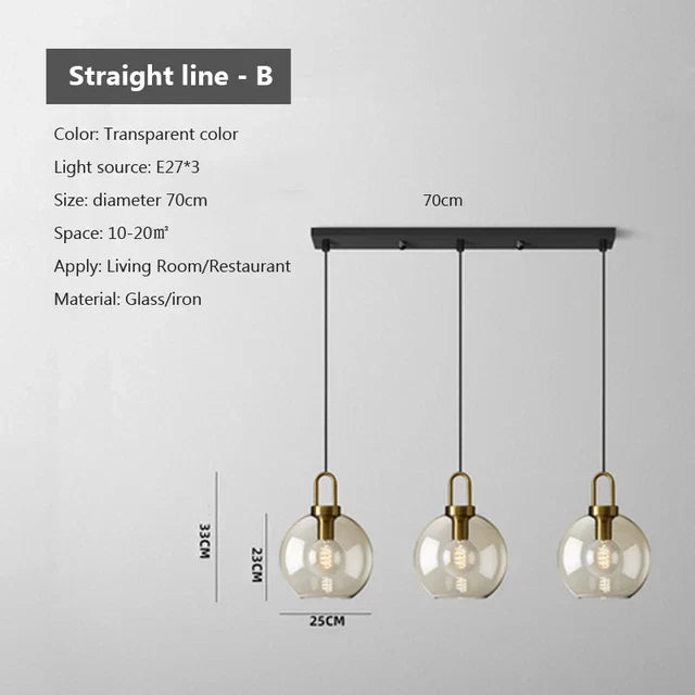 Industrial Glass Cord Pendant Light With Color Options And 3-Year Warranty