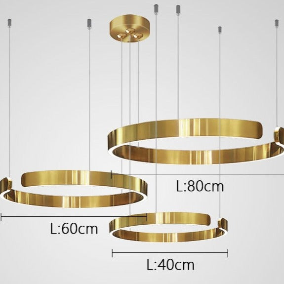لوستر دایره‌ای LED الارا فلزی برای خانه لوکس مدرن