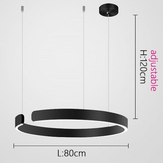 لوستر دایره‌ای LED الارا فلزی برای خانه لوکس مدرن