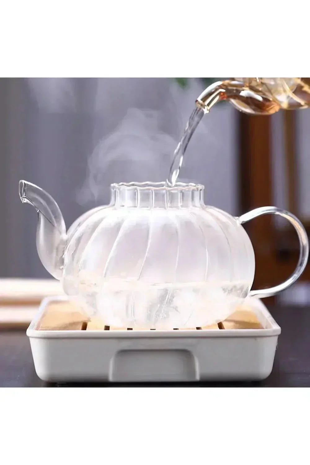 Glass Teapot With Infuser And Lid For Loose Leaf Tea