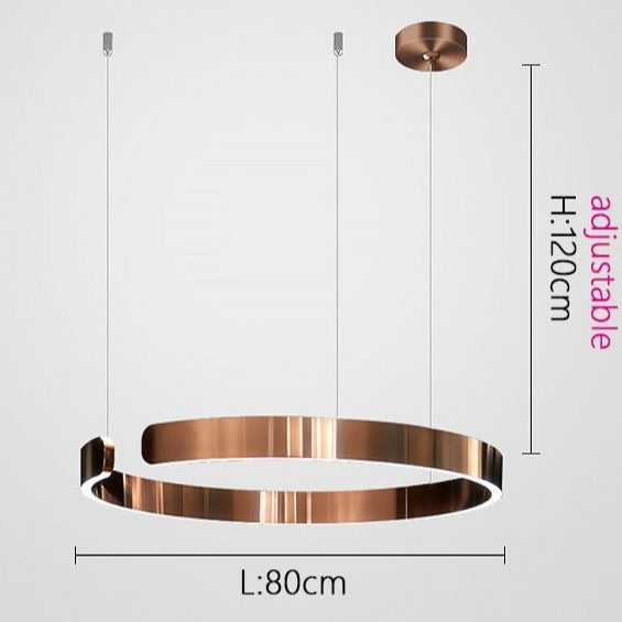 لوستر دایره‌ای LED الارا فلزی برای خانه لوکس مدرن