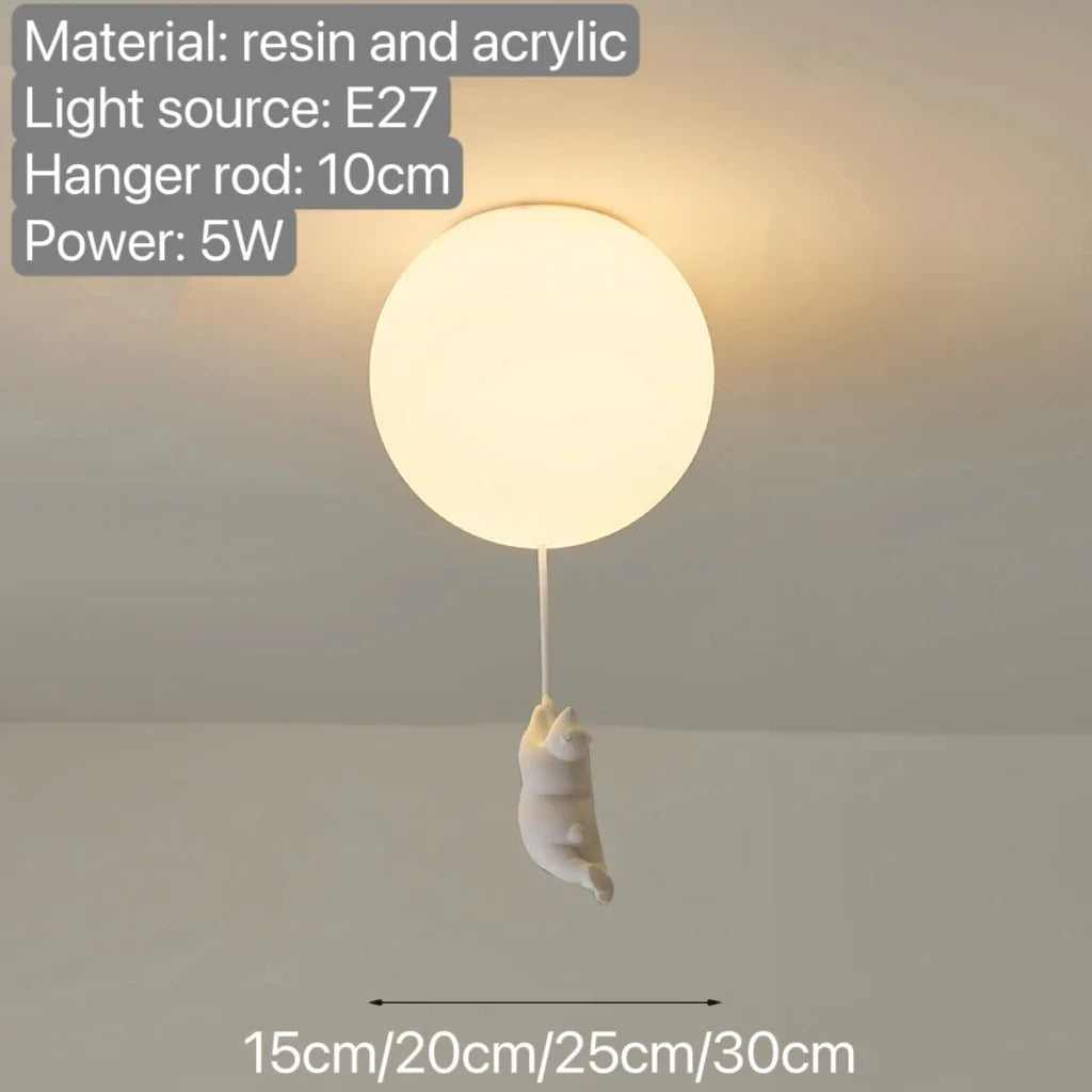 WhimsyGlow Balloon Bear Chandelier for Kids Room by NyraLight