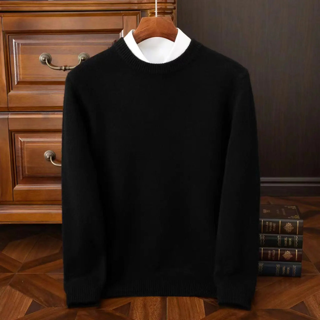 Nova 100% Wool Men’s Cashmere O Neck Sweater Pullover