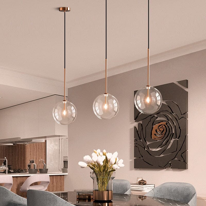 Arden Nordic Glas-Kugel-Pendelleuchten von Linvale Studio