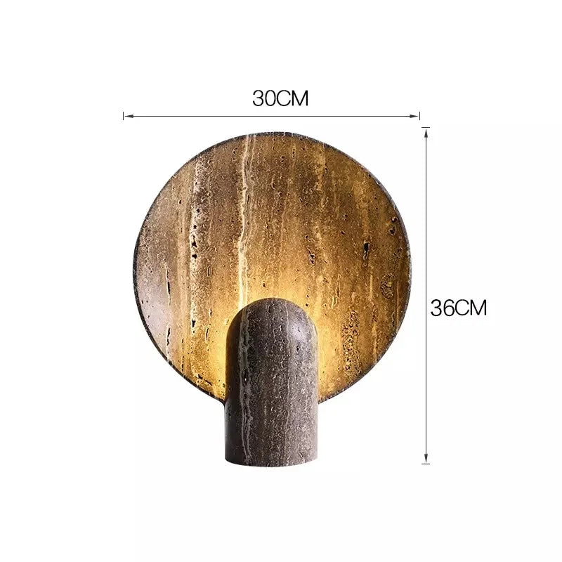 AstraLume Travertine Stone Lamp Handcrafted Radiance