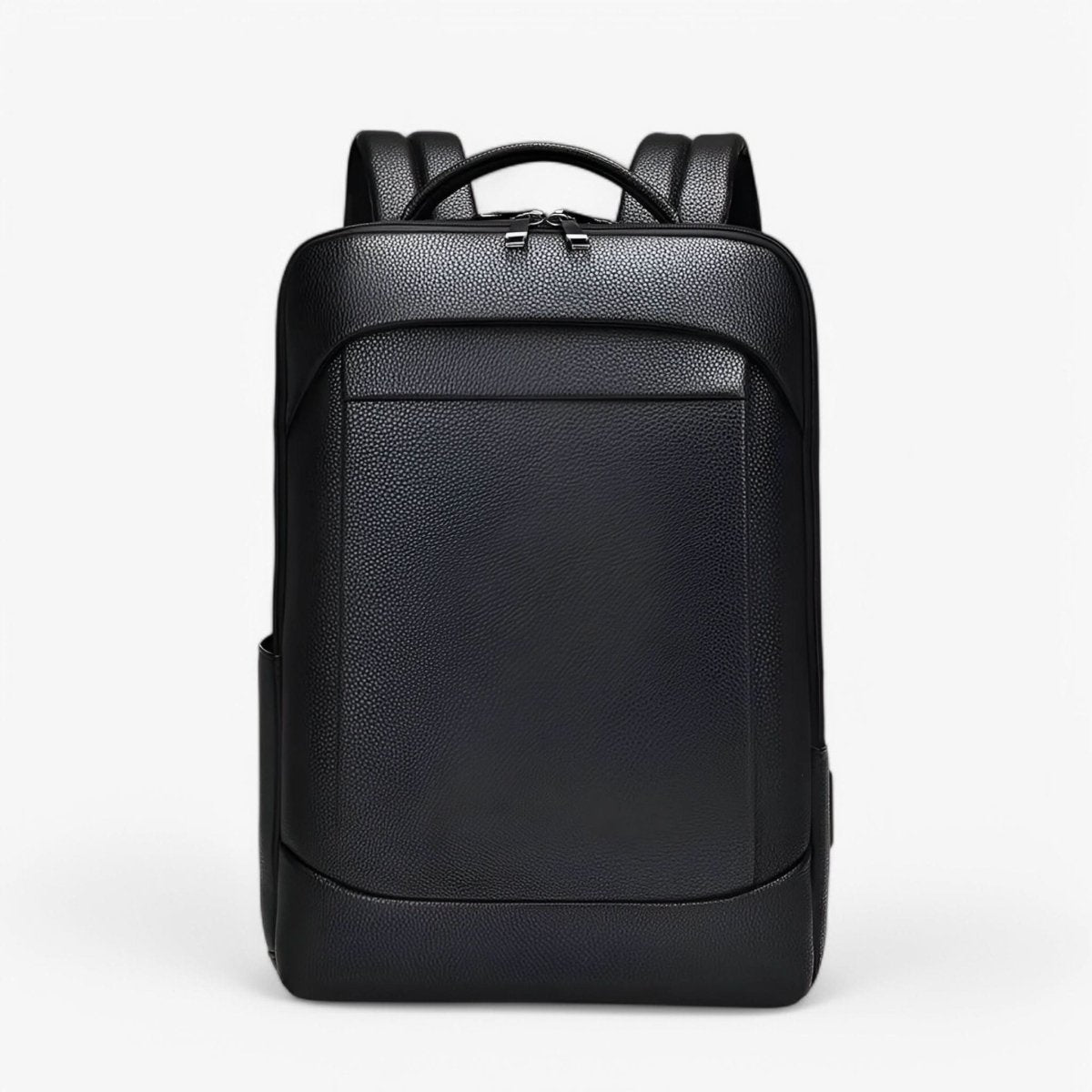 Elegantní kožený batoh s USB portem pro 15,6palcový notebook, černý