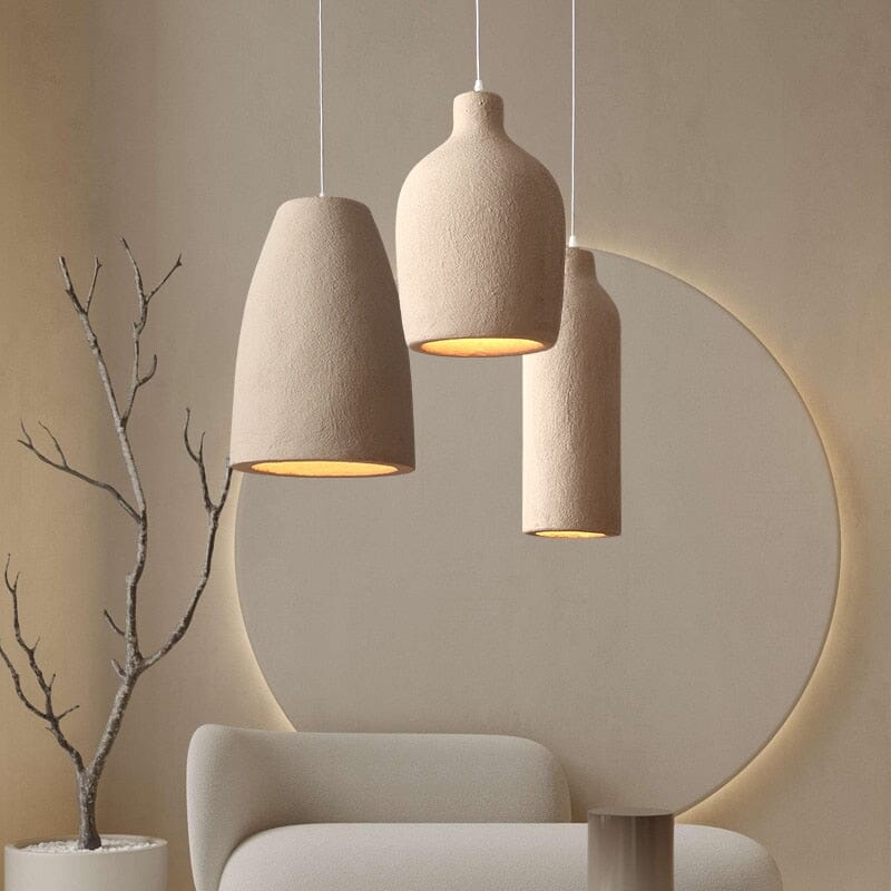 Aeris Wasabi Japandi Pendelleuchten mit warmem Lichtschein