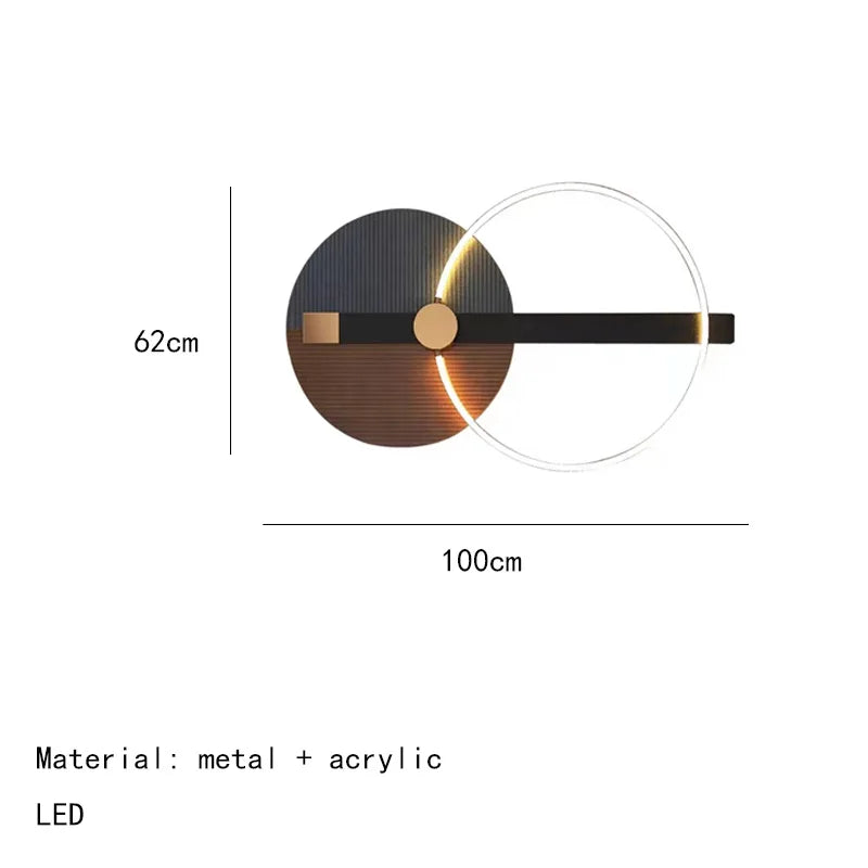 Lampada da parete NovaRing di Kairo LED dimmerabile regolabile