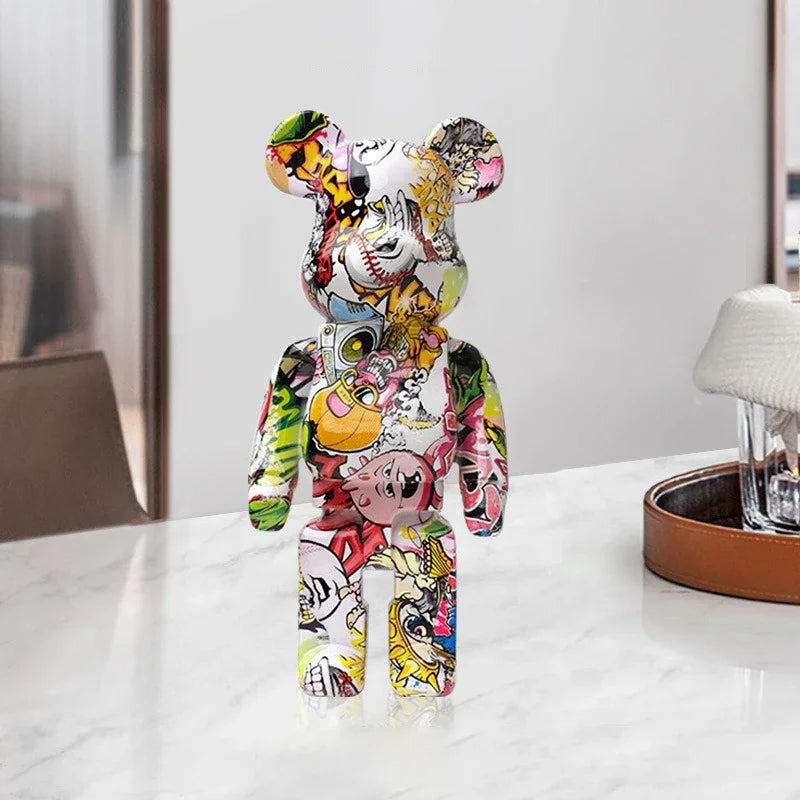 CityCub Graffiti Bärenfigur mit Ablageplatte Dekor