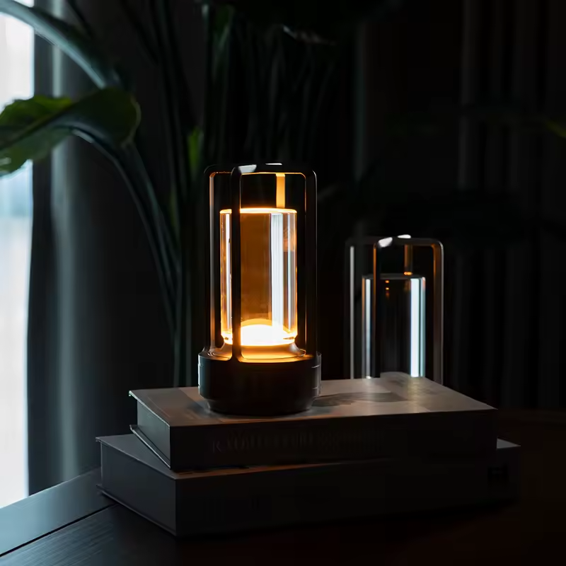Dimmable Astra Crystal LED Table Lamp In Aluminium