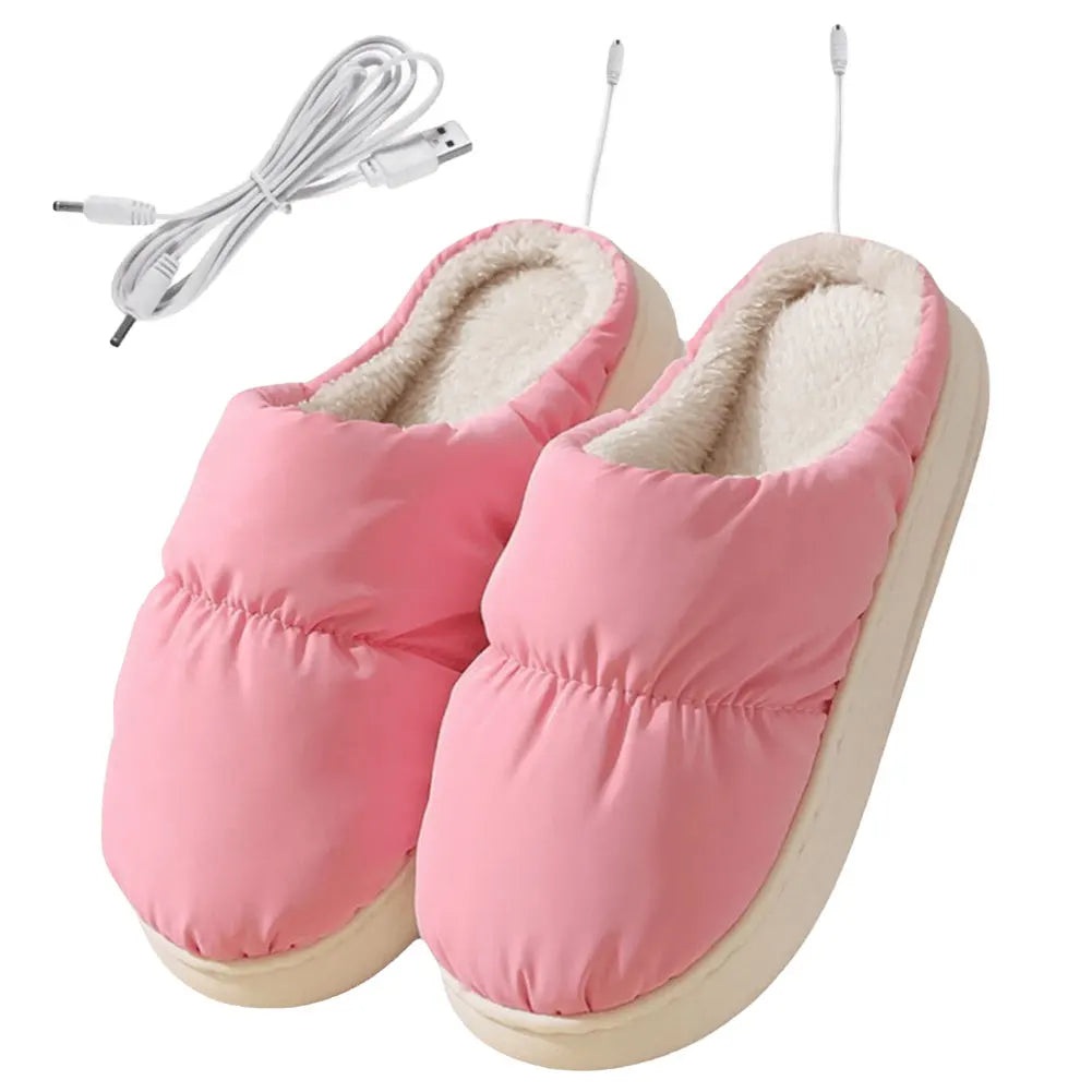 CozyStride Thick Heated Slippers with 3 Heat Levels at Home