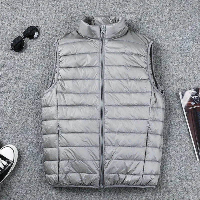 Lentra Herren Ultraleichte Ärmellose Steppweste für Winter und Herbst