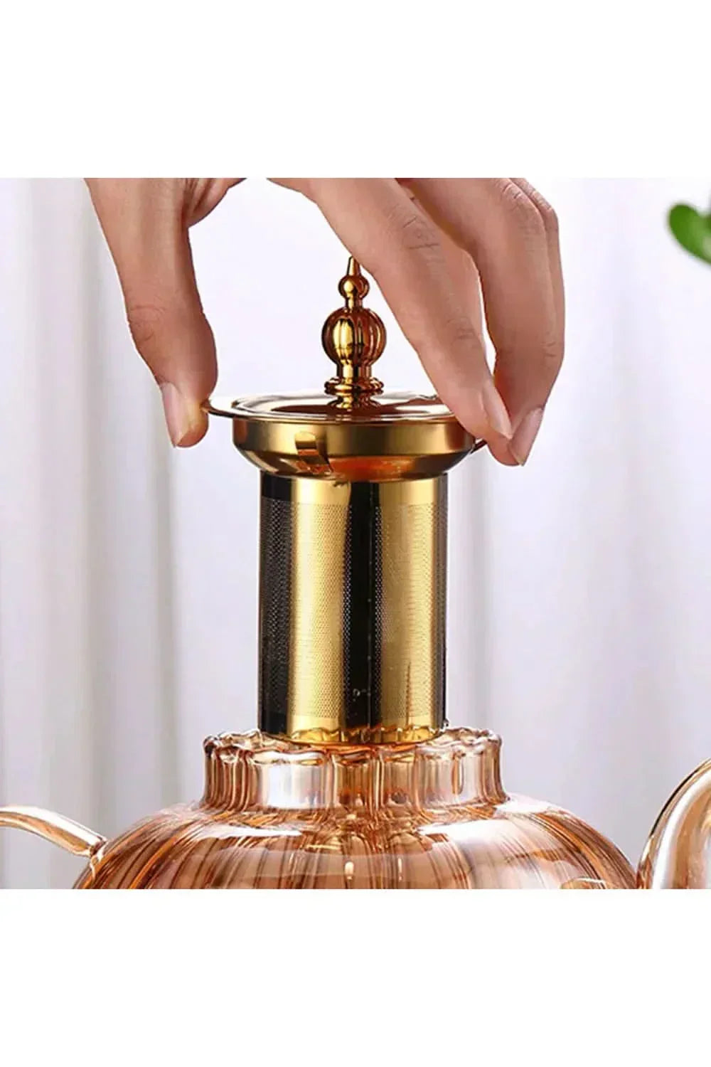 Glass Teapot With Infuser And Lid For Loose Leaf Tea
