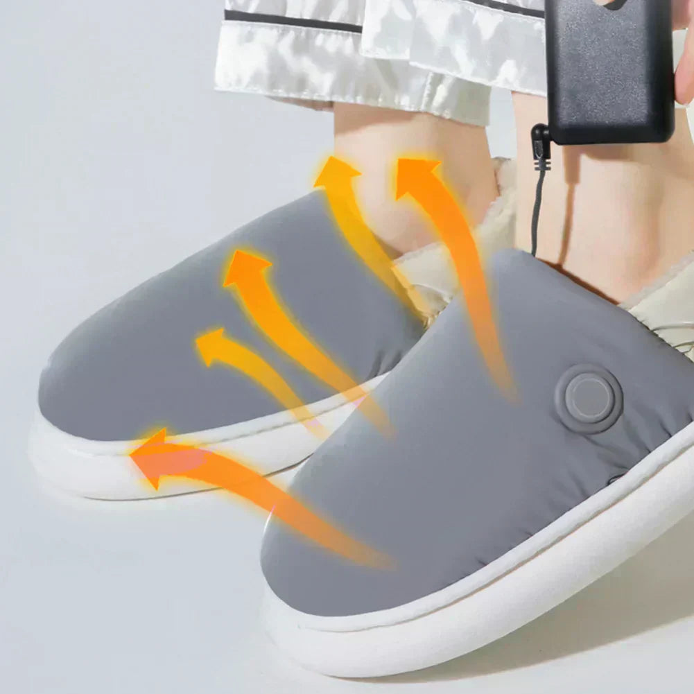 CozyStride Thick Heated Slippers with 3 Heat Levels at Home
