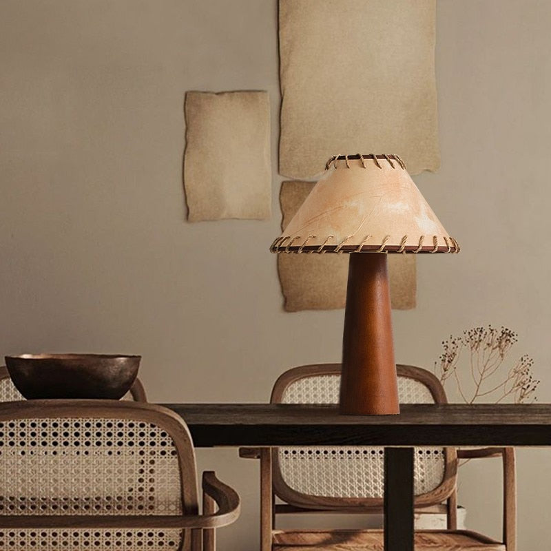 Asteri Wooden LED Table Lamp With Wabi Sabi Warm Glow
