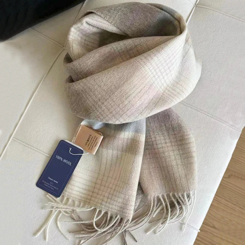 Elina 100% vlněná zimní šála – luxusní teplý šál a pléd pro ženy