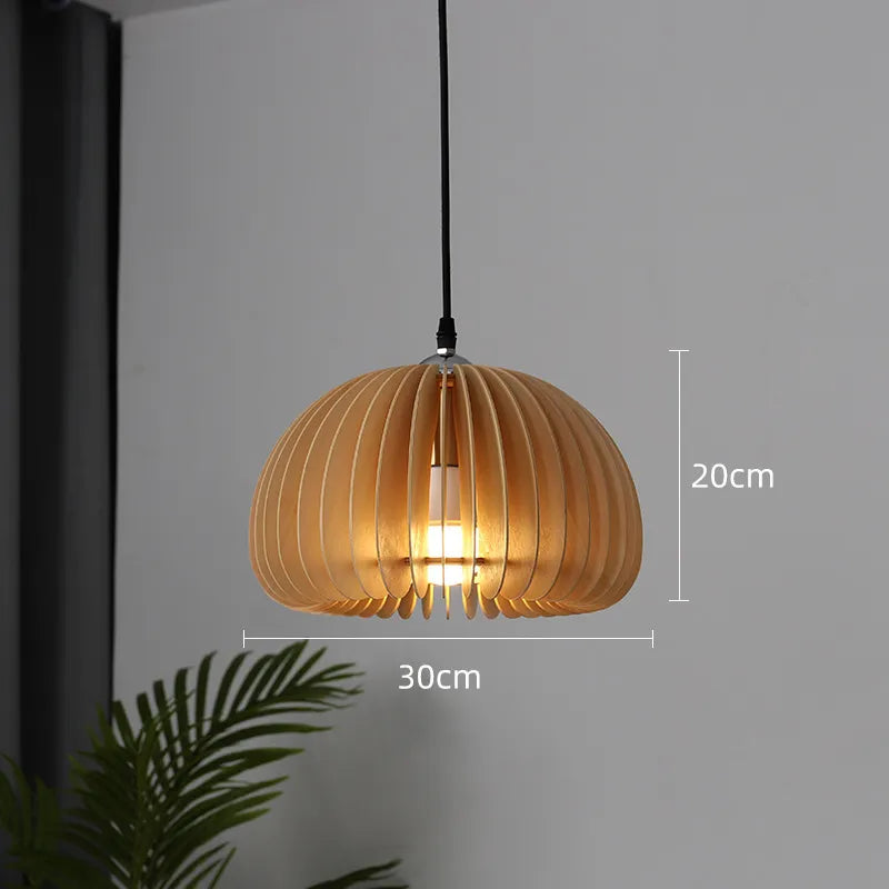 Lampada a Sospensione Zucca Rustica LumenOak con Altezza Regolabile Ideale per Sale da Pranzo