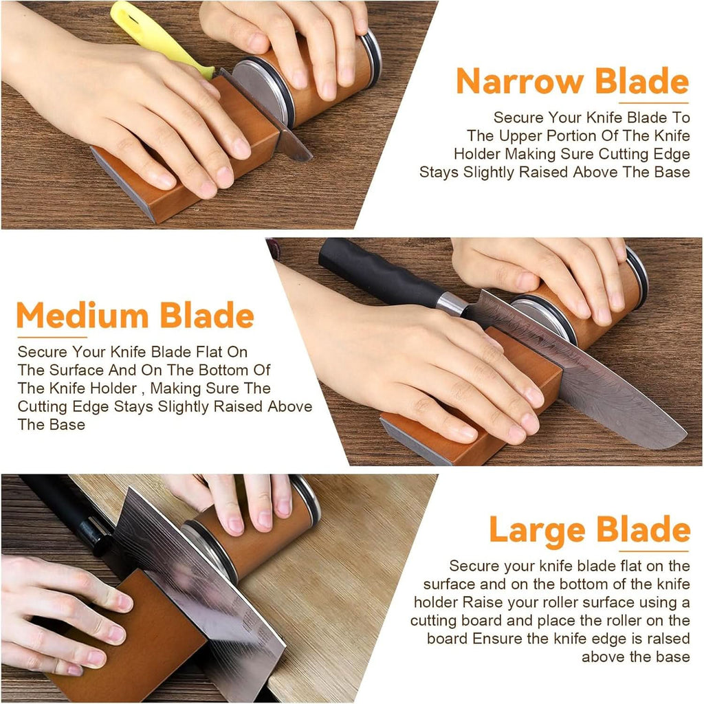 EdgeMaster Pro Knife Sharpener With Diamond-Coated Grinding Roller
