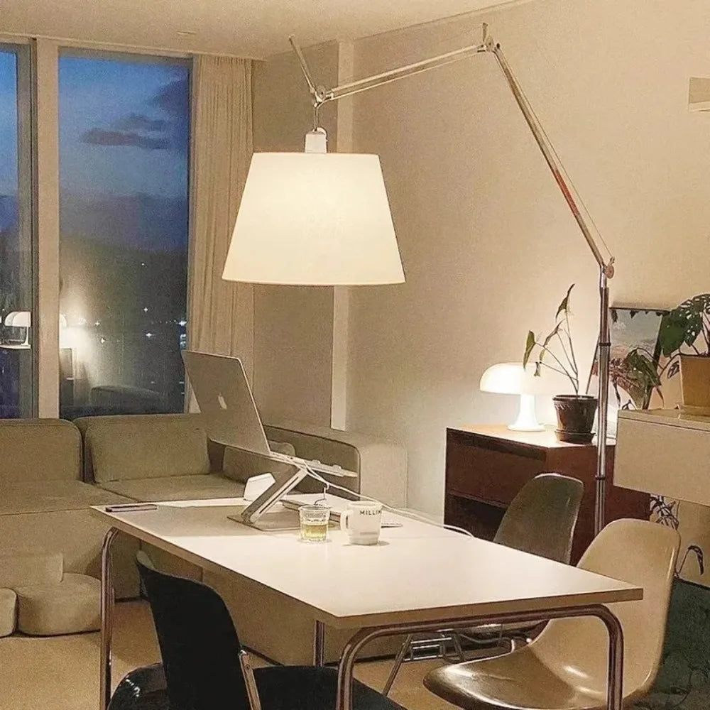 Auralis Long-Arm Floor Lamp in Korean-Scandi Style
