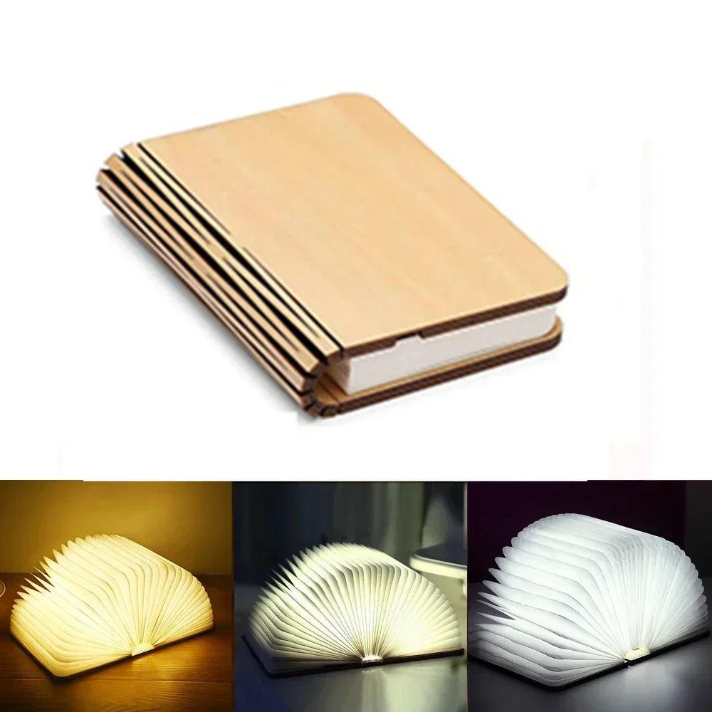 QuillView Foldable Book Lamp Elegant Reading Decor Light