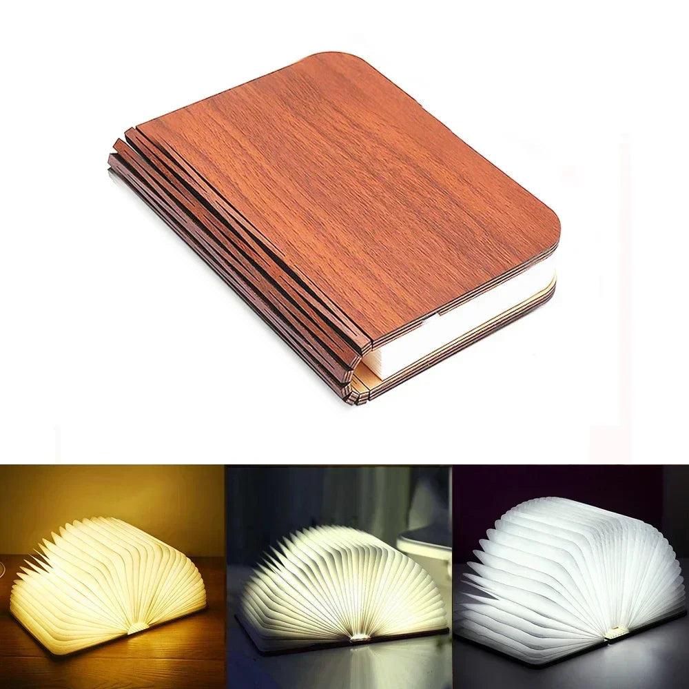 QuillView Foldable Book Lamp Elegant Reading Decor Light