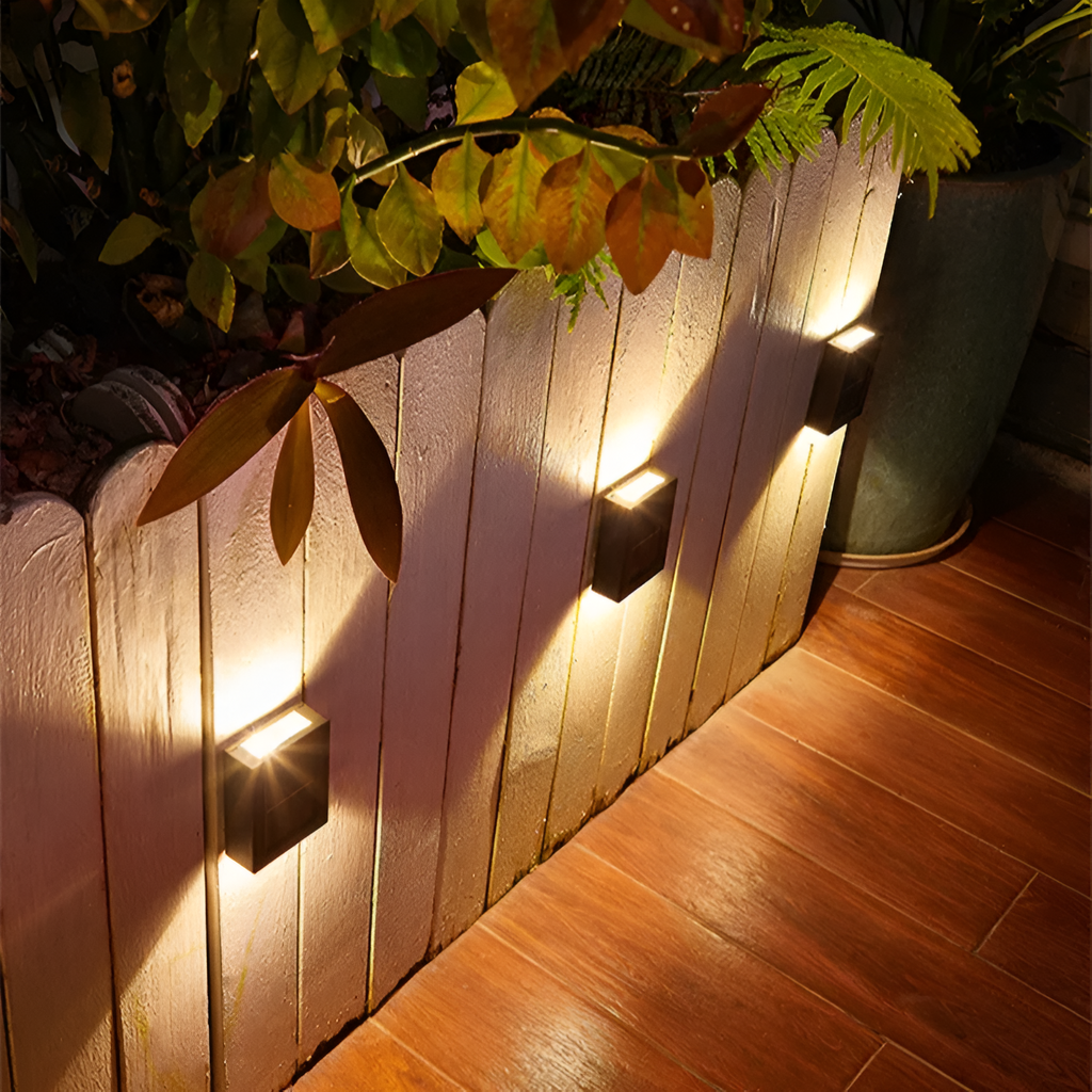 AstraLume Solar Outdoor LED Wall Light IP65 Waterproof Black